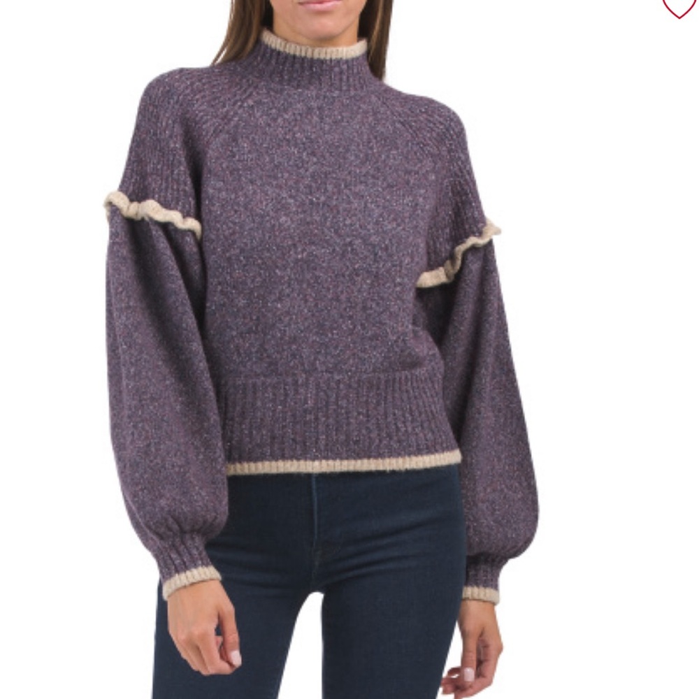 Joie Sweater with ruffle trim